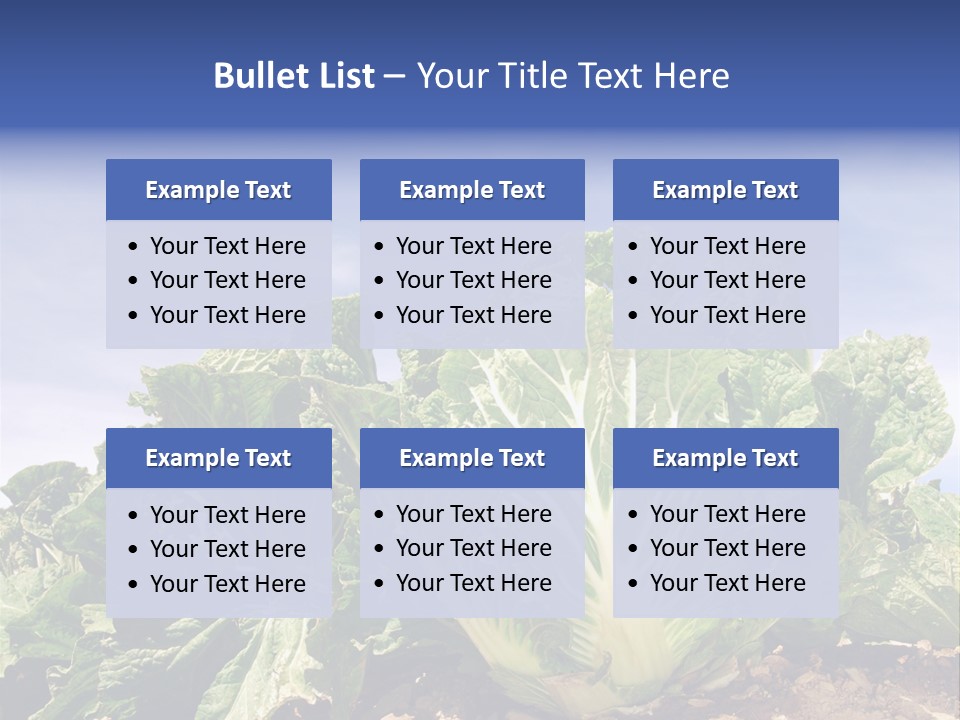 Background Salad Leaf PowerPoint Template