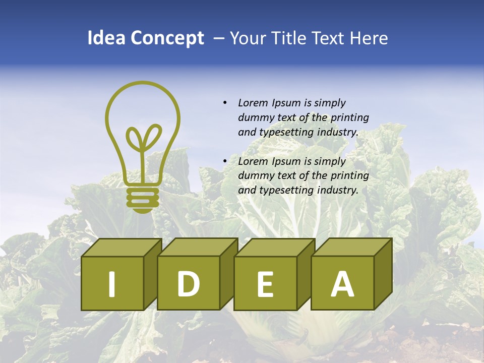 Background Salad Leaf PowerPoint Template