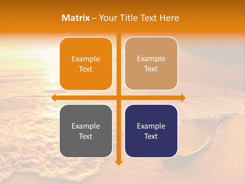 Fisheye Beach Sea PowerPoint Template