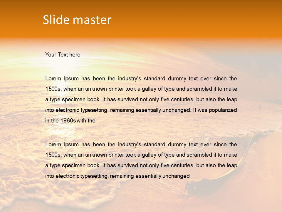 Fisheye Beach Sea PowerPoint Template