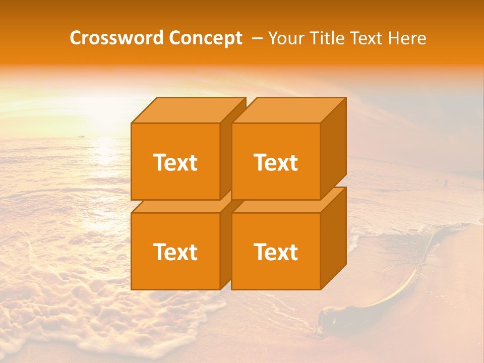 Fisheye Beach Sea PowerPoint Template