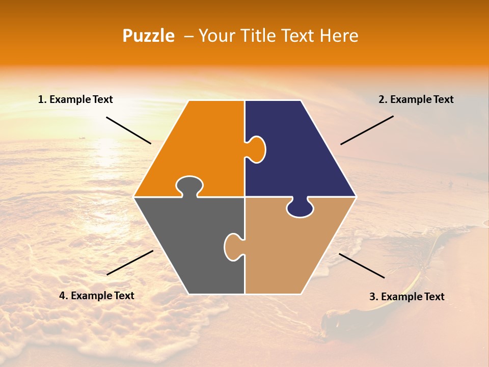 Fisheye Beach Sea PowerPoint Template