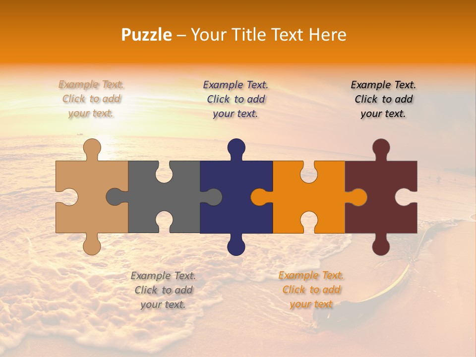 Fisheye Beach Sea PowerPoint Template