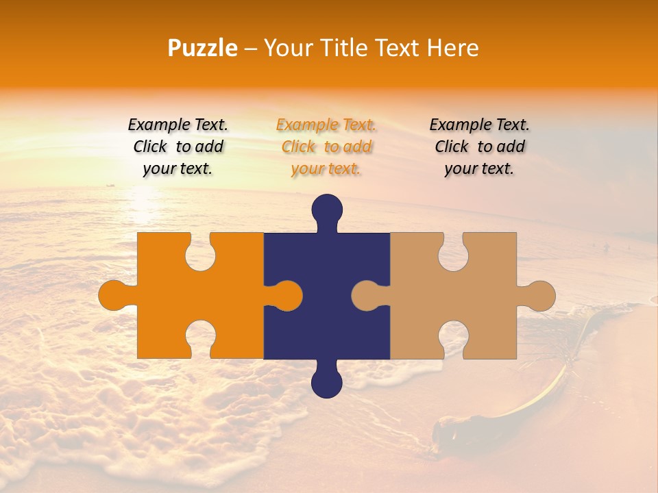 Fisheye Beach Sea PowerPoint Template