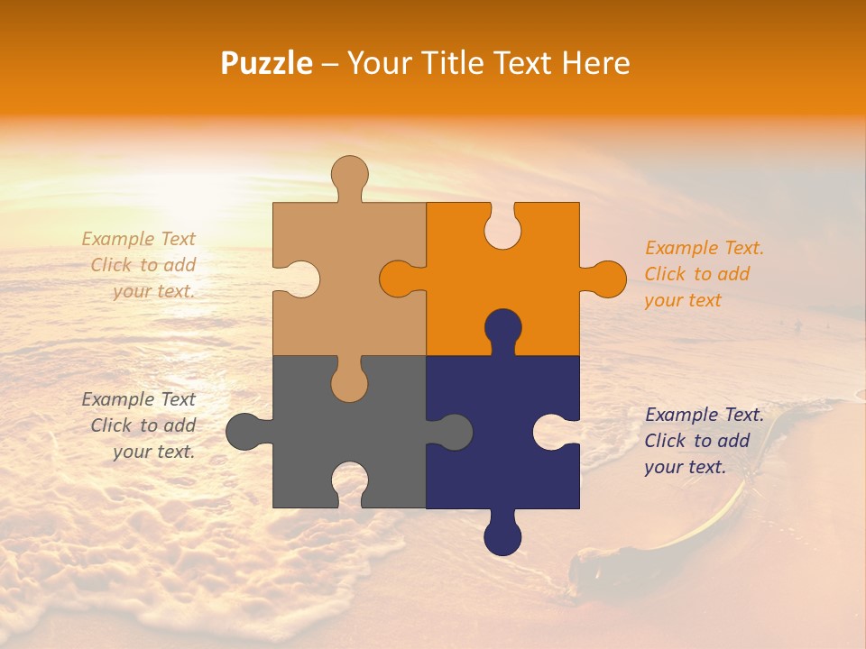 Fisheye Beach Sea PowerPoint Template