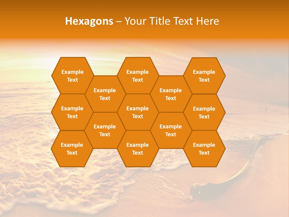 Fisheye Beach Sea PowerPoint Template