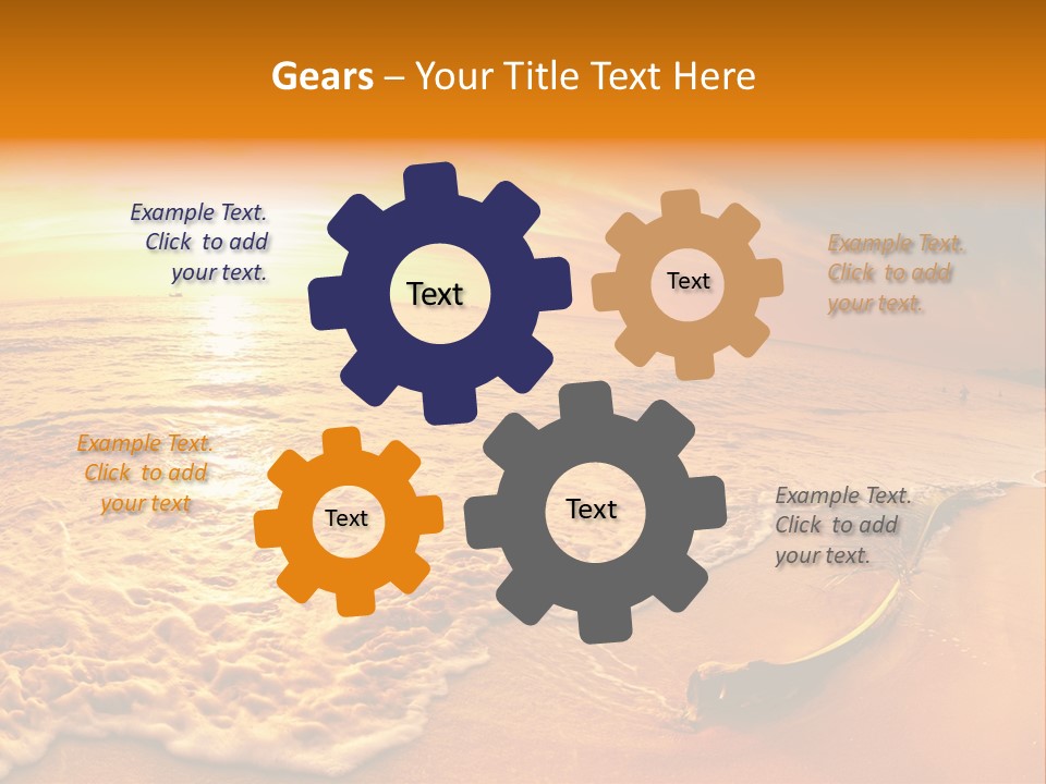 Fisheye Beach Sea PowerPoint Template