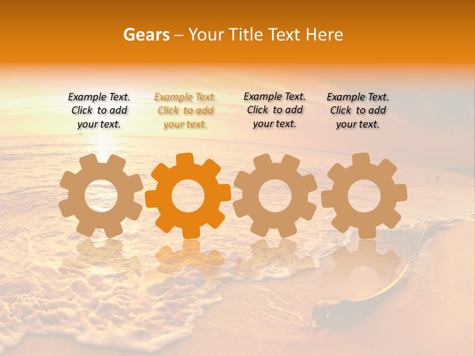 Fisheye Beach Sea PowerPoint Template