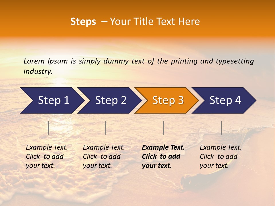 Fisheye Beach Sea PowerPoint Template