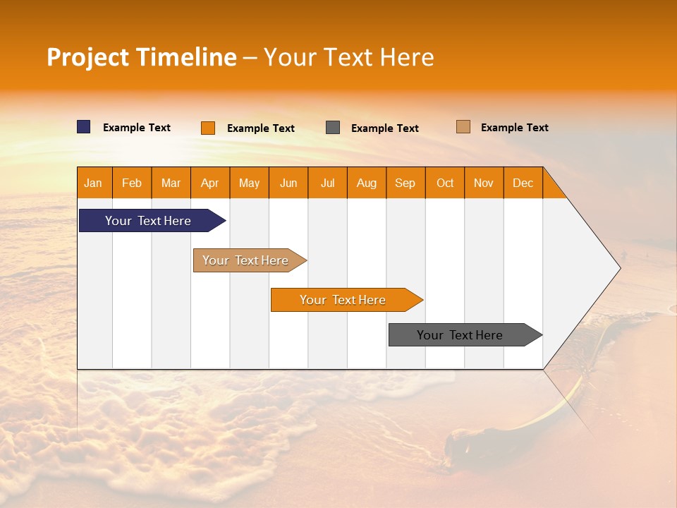 Fisheye Beach Sea PowerPoint Template