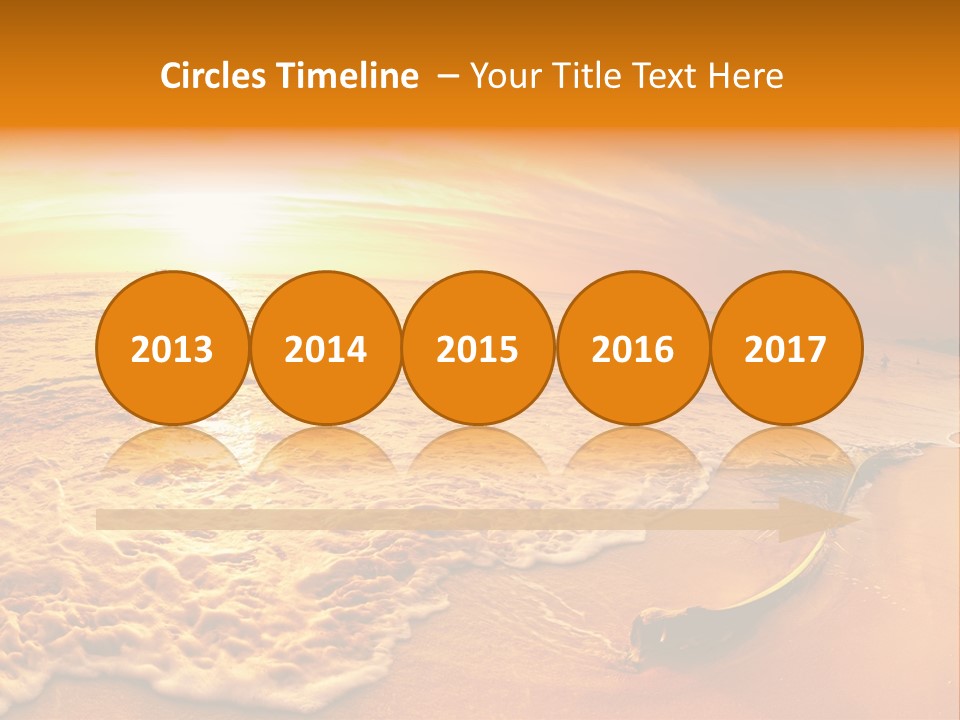 Fisheye Beach Sea PowerPoint Template