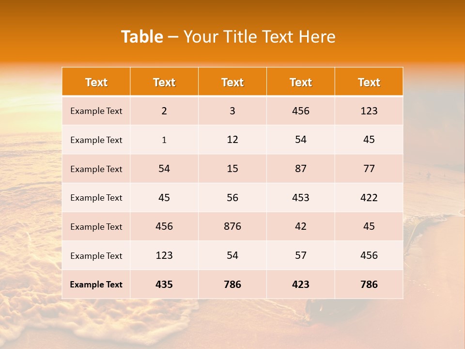 Fisheye Beach Sea PowerPoint Template
