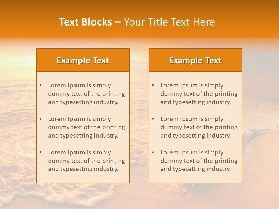 Fisheye Beach Sea PowerPoint Template
