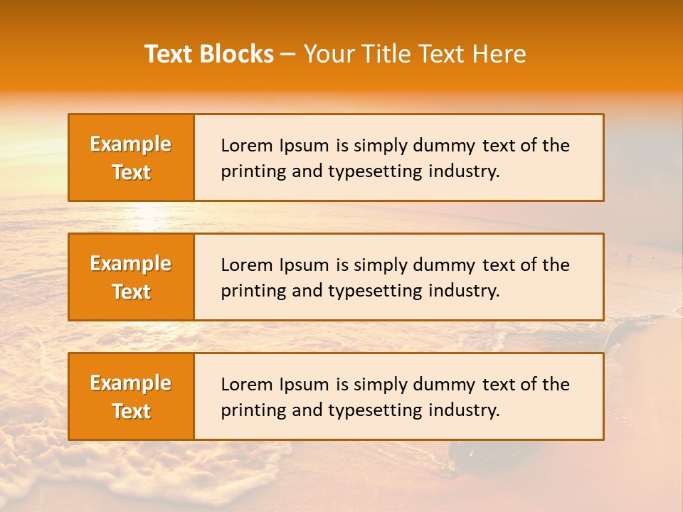 Fisheye Beach Sea PowerPoint Template