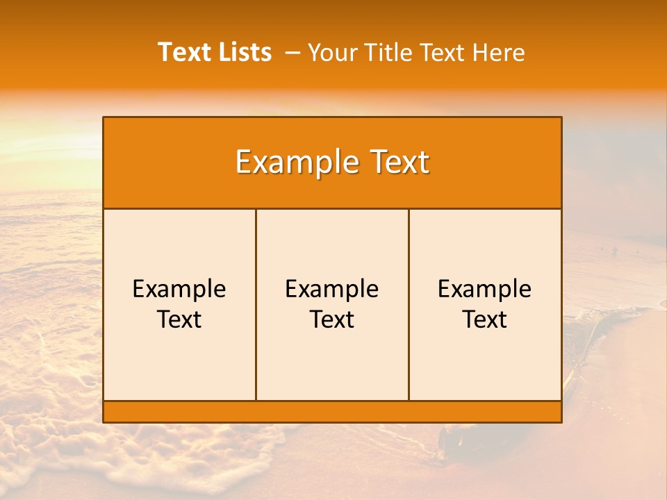 Fisheye Beach Sea PowerPoint Template