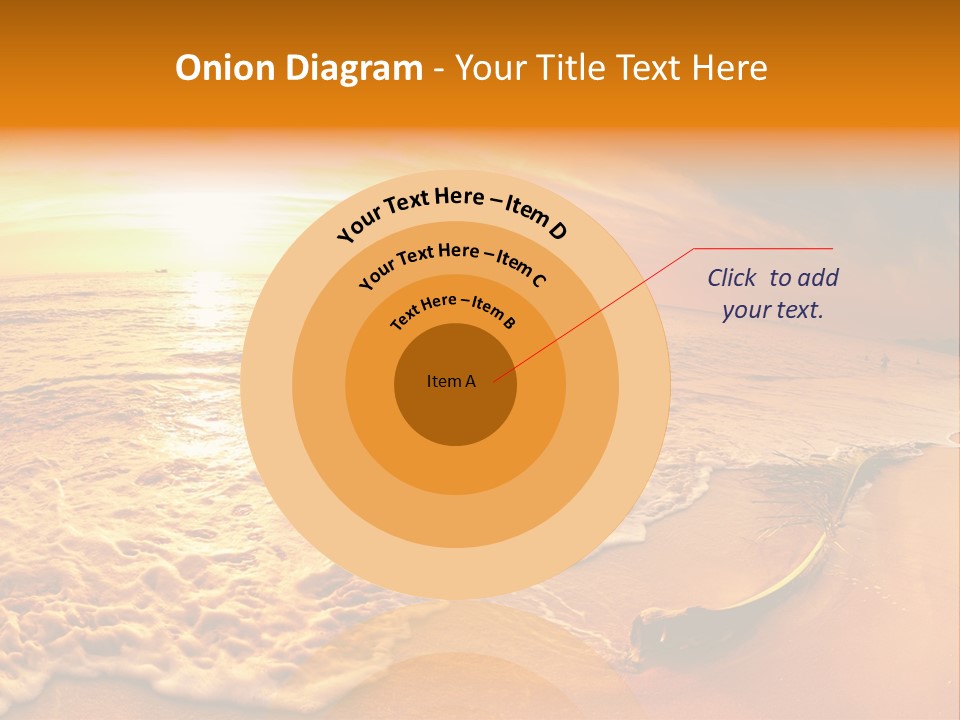 Fisheye Beach Sea PowerPoint Template