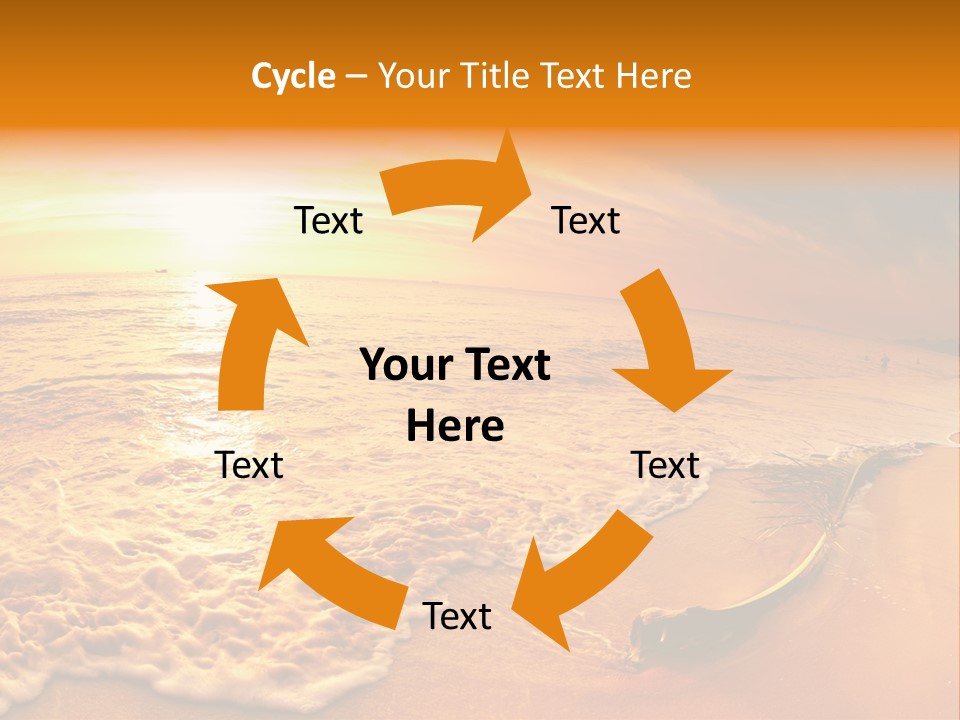 Fisheye Beach Sea PowerPoint Template