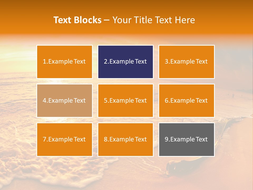 Fisheye Beach Sea PowerPoint Template