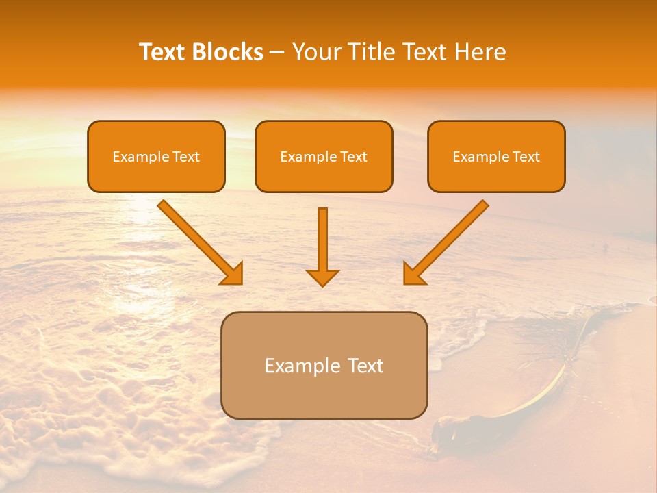 Fisheye Beach Sea PowerPoint Template