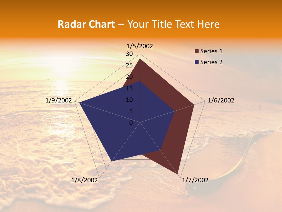 Fisheye Beach Sea PowerPoint Template