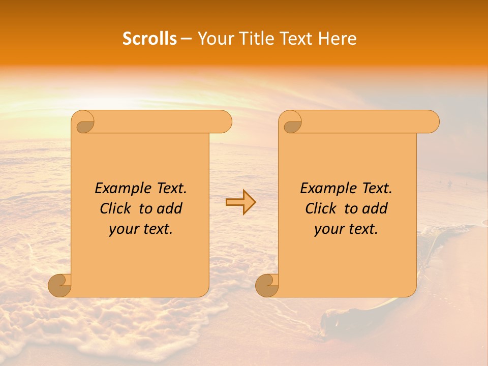 Fisheye Beach Sea PowerPoint Template