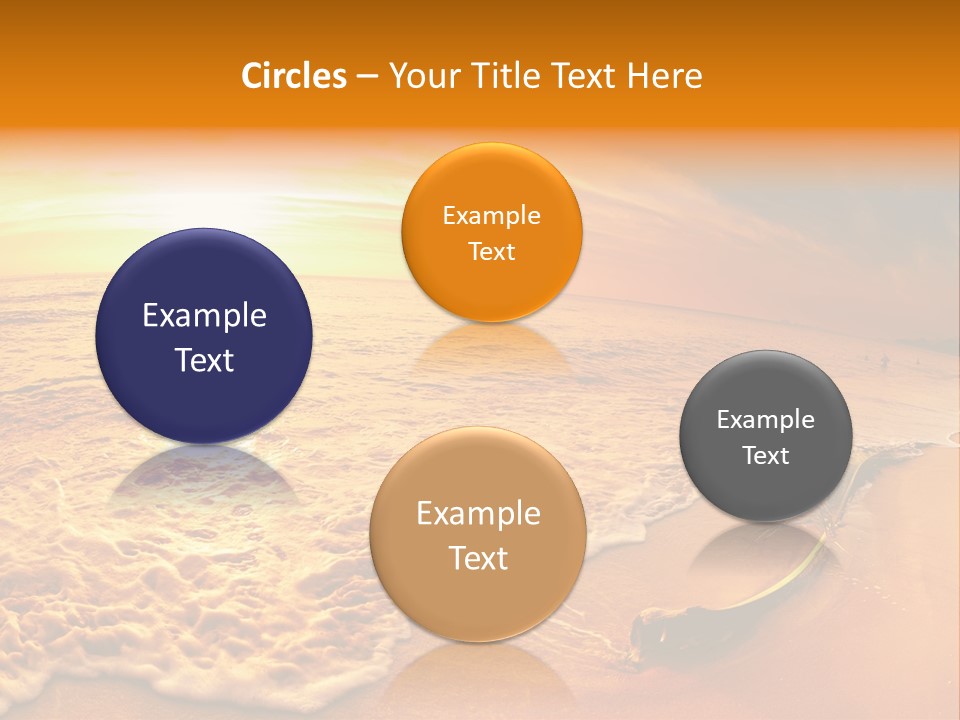 Fisheye Beach Sea PowerPoint Template