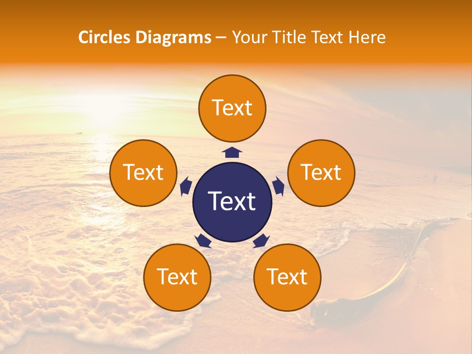 Fisheye Beach Sea PowerPoint Template