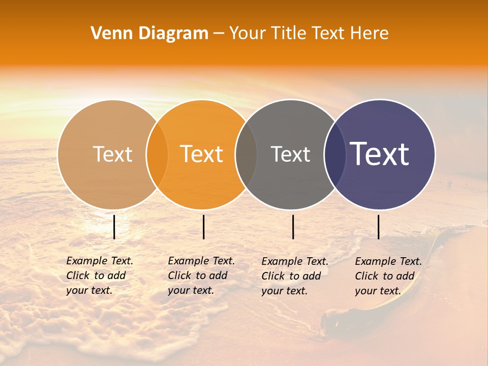 Fisheye Beach Sea PowerPoint Template