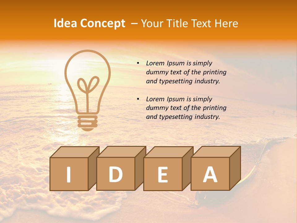 Fisheye Beach Sea PowerPoint Template