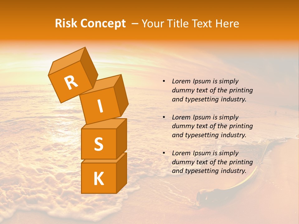 Fisheye Beach Sea PowerPoint Template