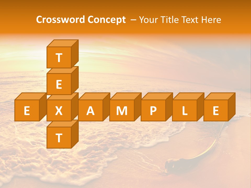 Fisheye Beach Sea PowerPoint Template