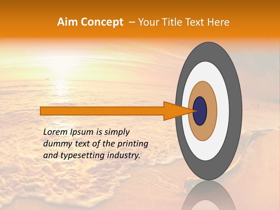 Fisheye Beach Sea PowerPoint Template