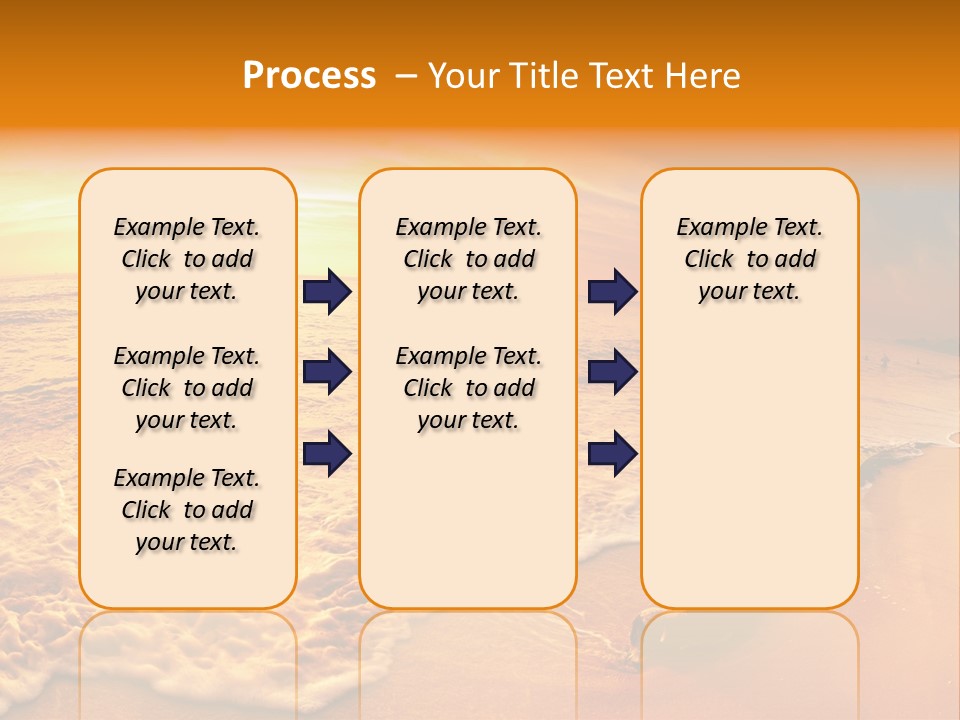 Fisheye Beach Sea PowerPoint Template