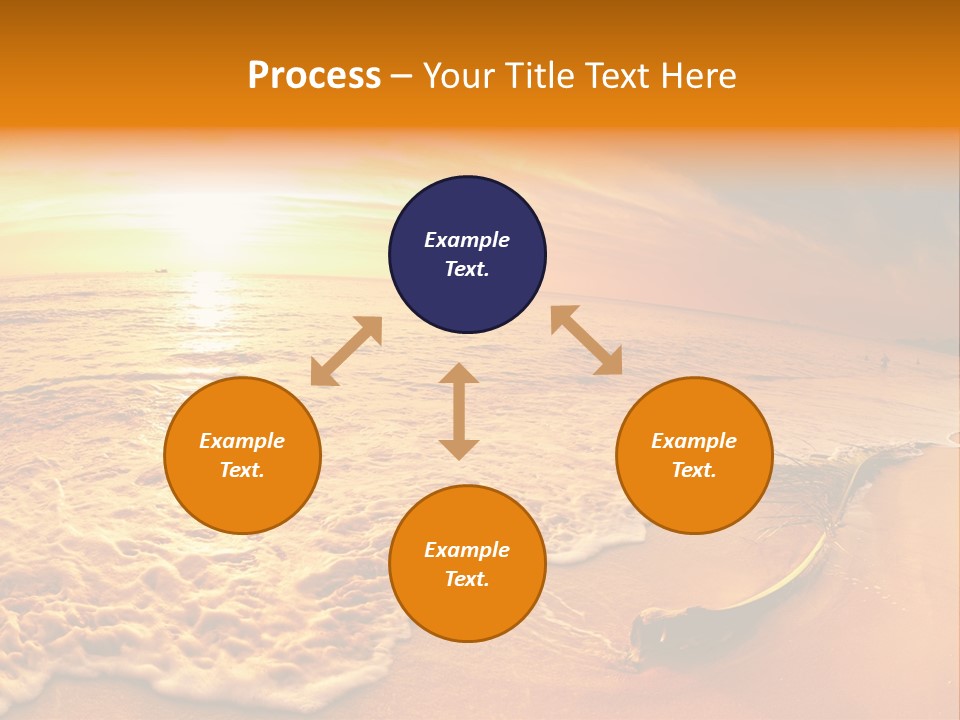 Fisheye Beach Sea PowerPoint Template