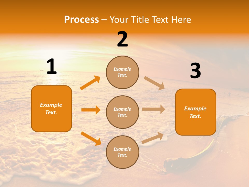 Fisheye Beach Sea PowerPoint Template