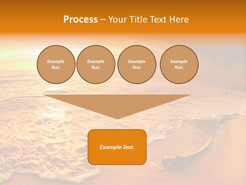 Fisheye Beach Sea PowerPoint Template