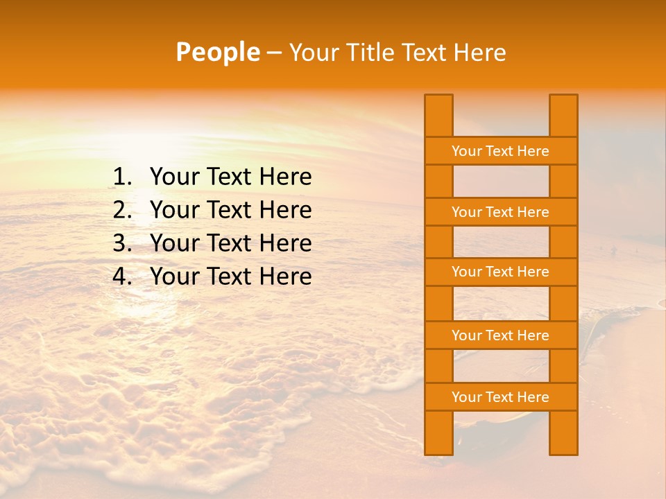 Fisheye Beach Sea PowerPoint Template