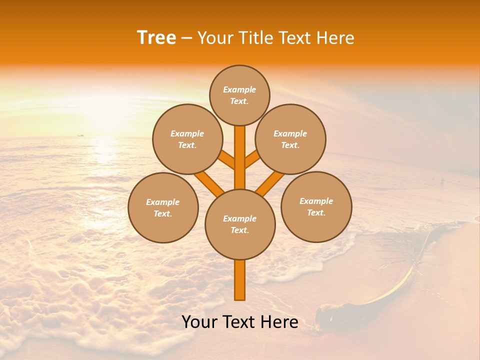 Fisheye Beach Sea PowerPoint Template