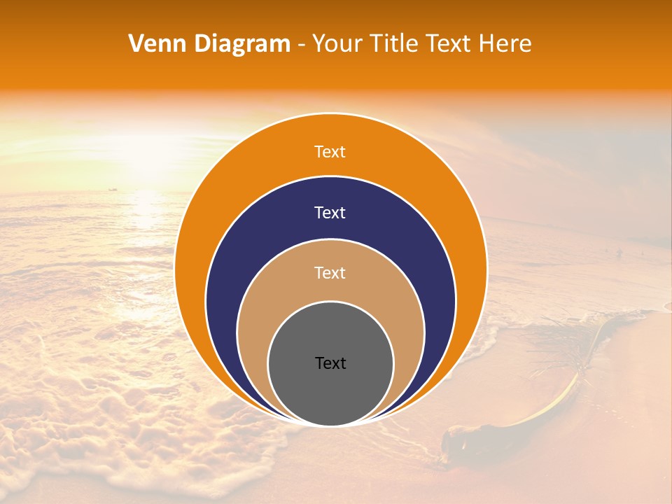 Fisheye Beach Sea PowerPoint Template