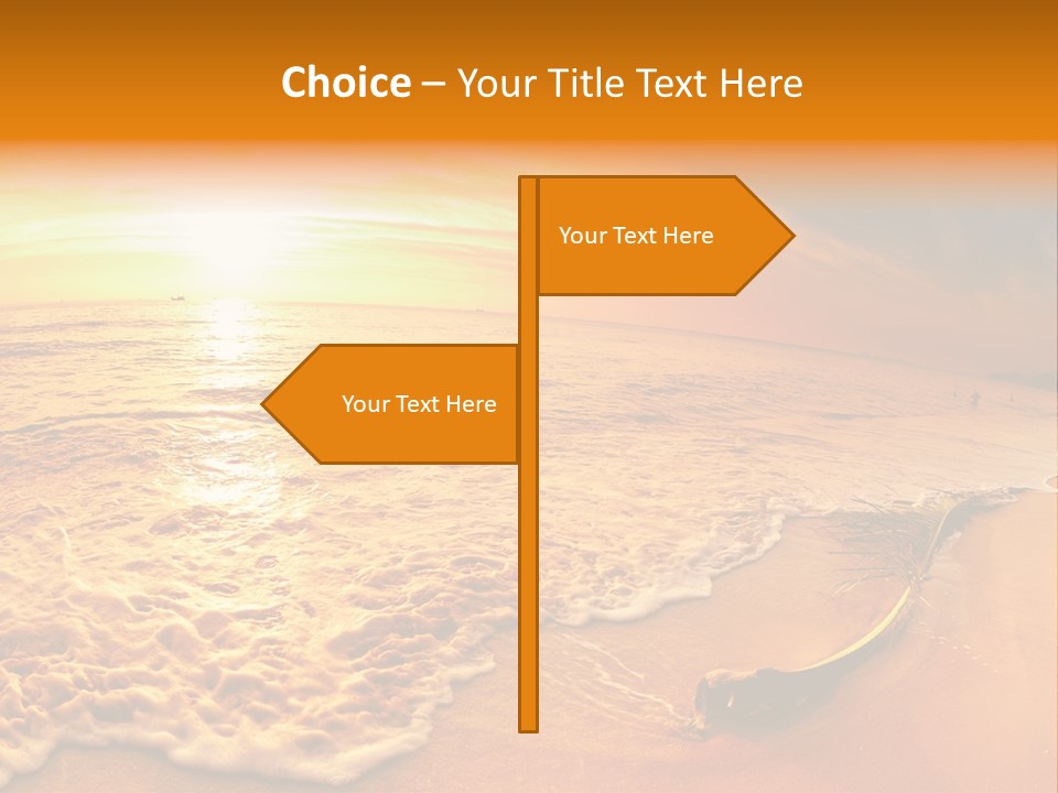 Fisheye Beach Sea PowerPoint Template