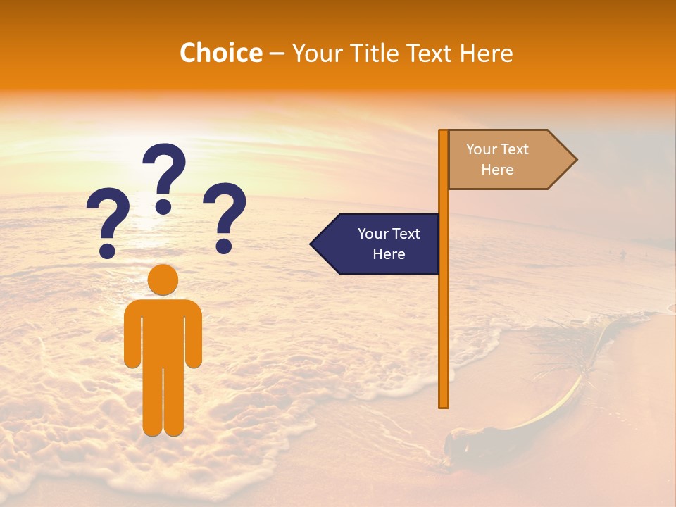 Fisheye Beach Sea PowerPoint Template