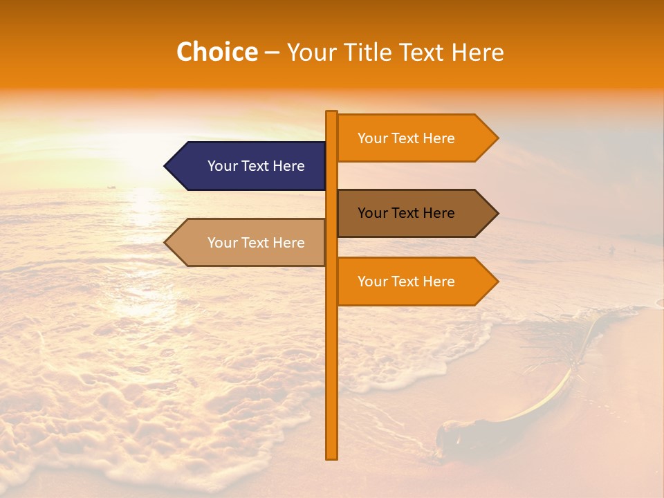 Fisheye Beach Sea PowerPoint Template