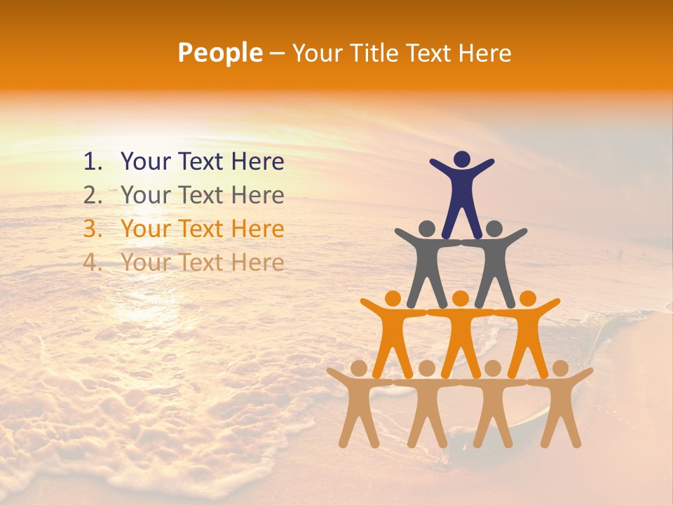 Fisheye Beach Sea PowerPoint Template