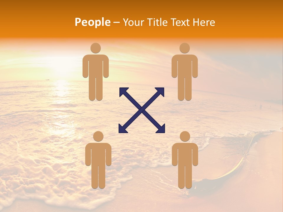 Fisheye Beach Sea PowerPoint Template