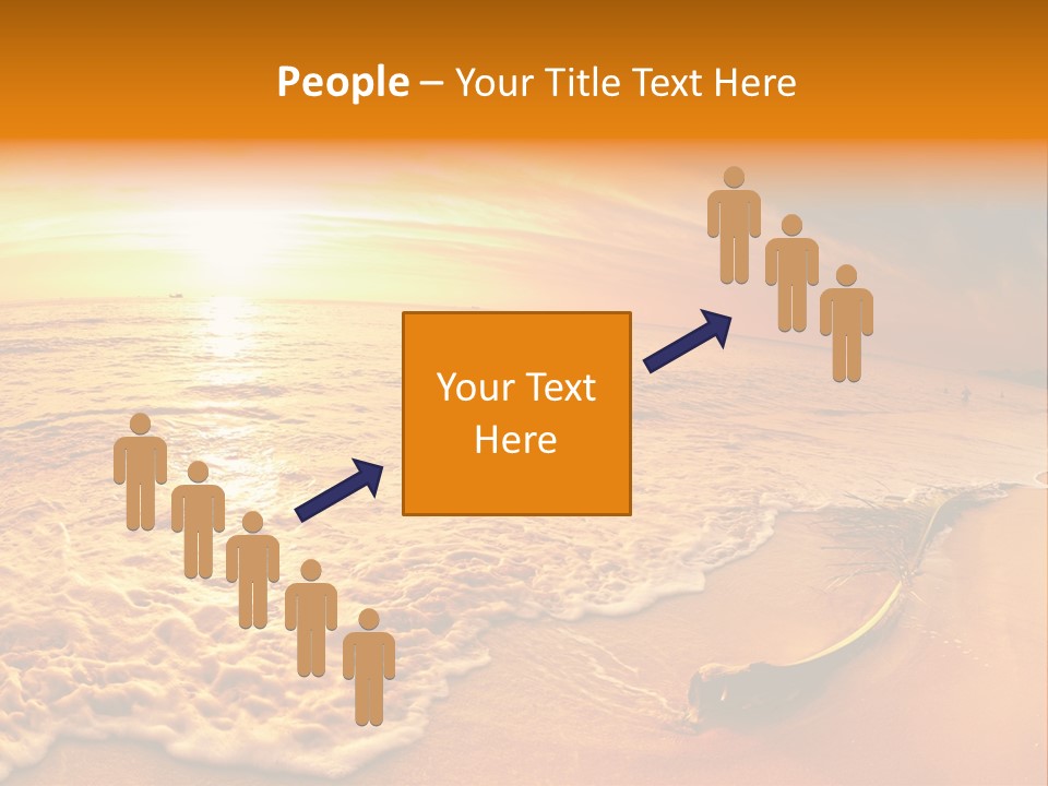 Fisheye Beach Sea PowerPoint Template