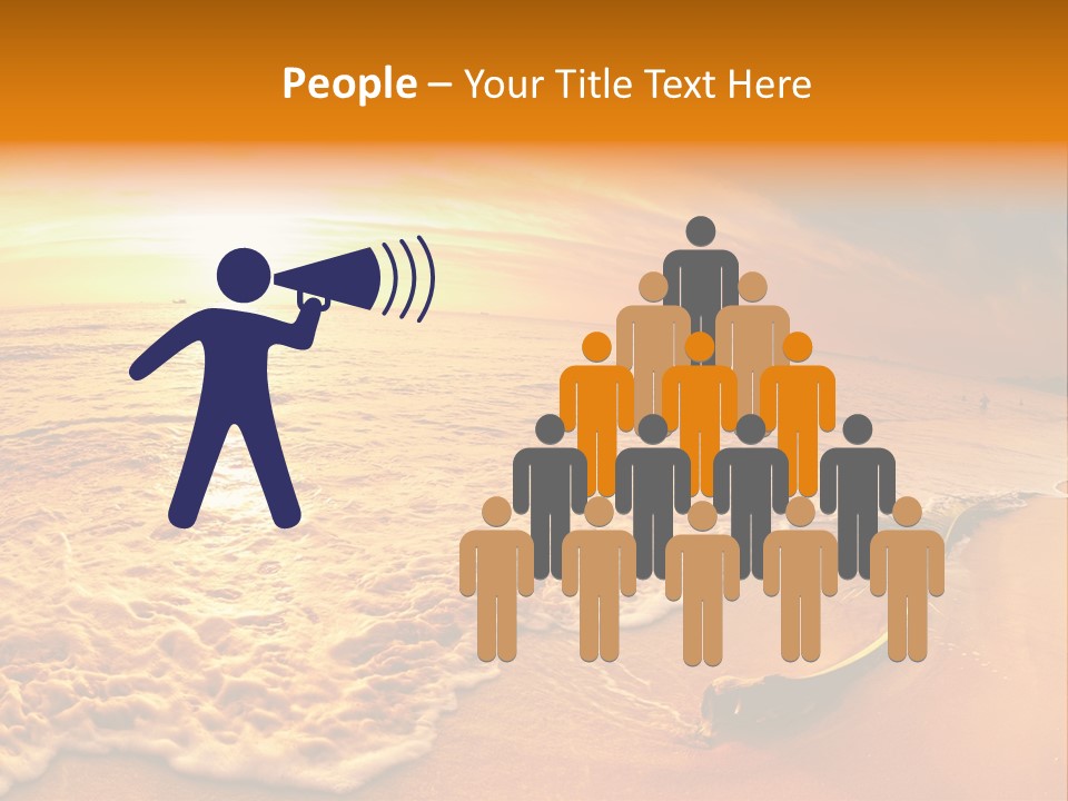 Fisheye Beach Sea PowerPoint Template