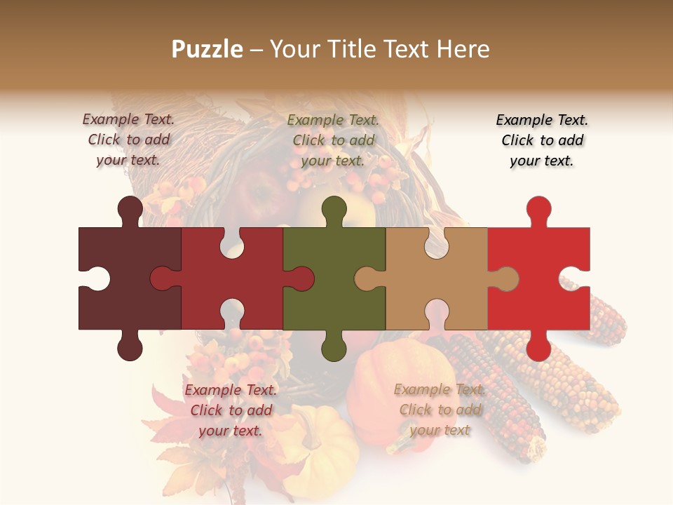 October Thanksgiving Cornucopia PowerPoint Template