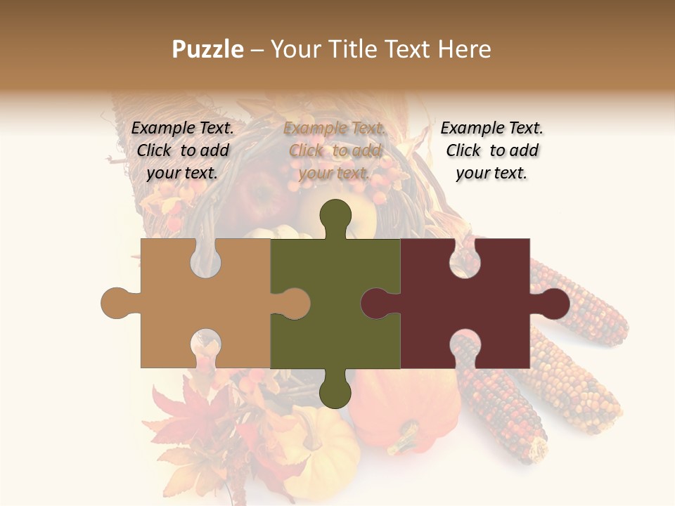 October Thanksgiving Cornucopia PowerPoint Template