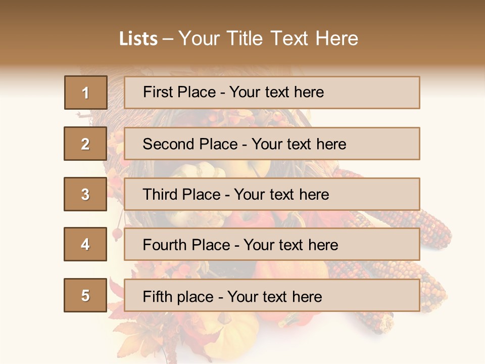 October Thanksgiving Cornucopia PowerPoint Template
