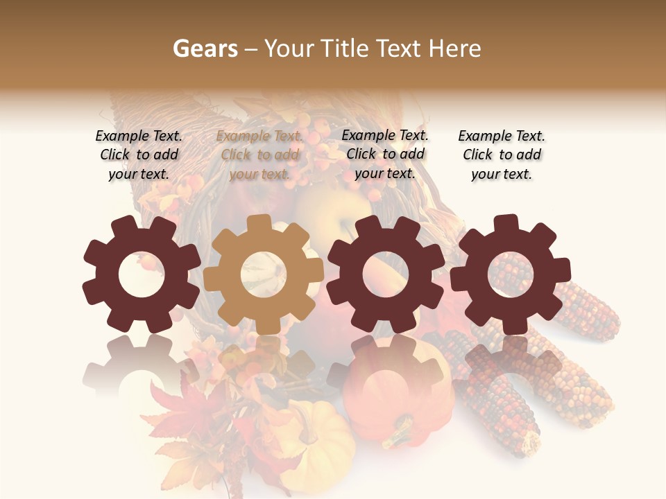 October Thanksgiving Cornucopia PowerPoint Template